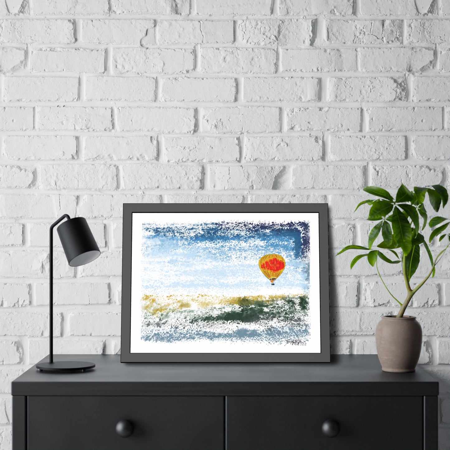 Tracey Taylor Fine Art "Zia Rio" Digital Watercolor Framed Paper Poster