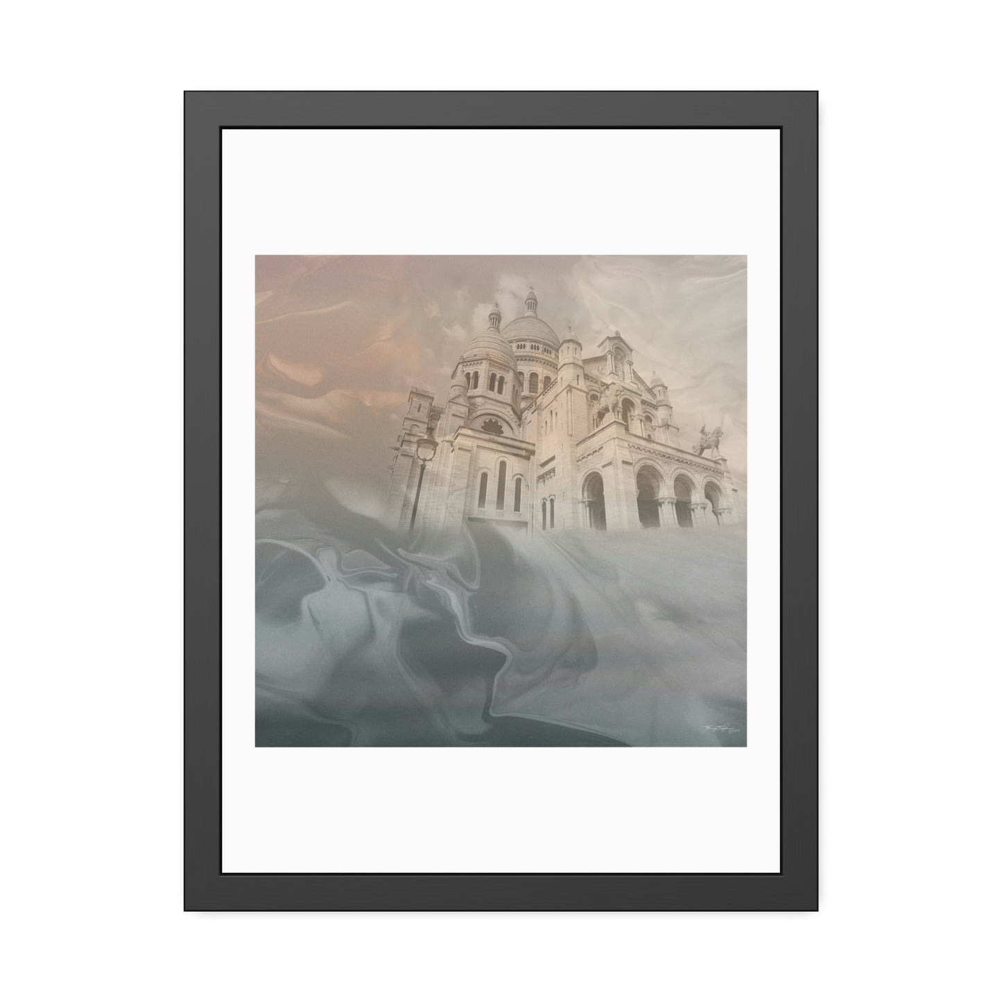 Tracey Taylor Fine Art "The Stairways of The Sacred Heart" Digital Mixed Media Framed Paper Poster