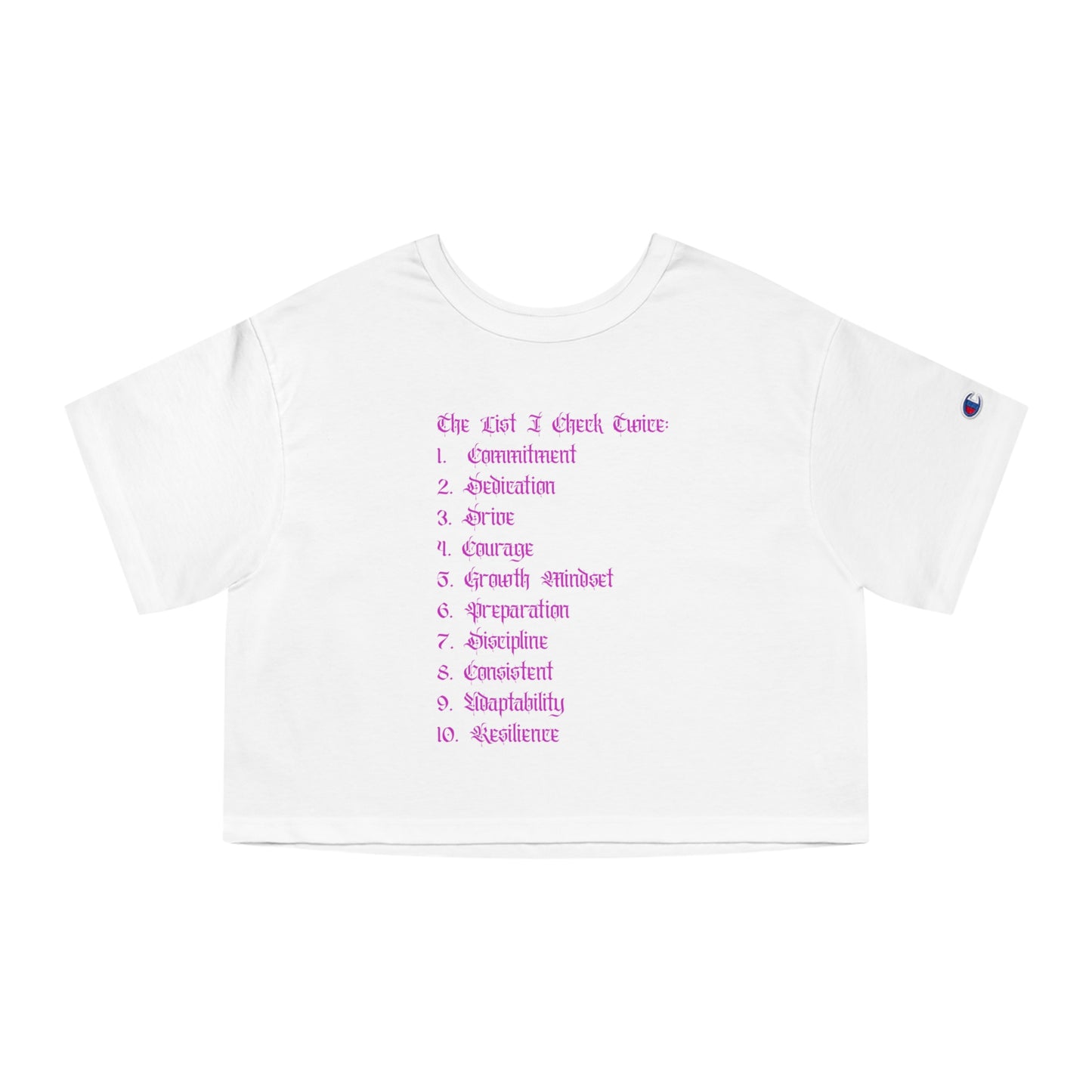 BeSpoke Kobe's Christmas List Champion Women's Heritage Cropped T-Shirt