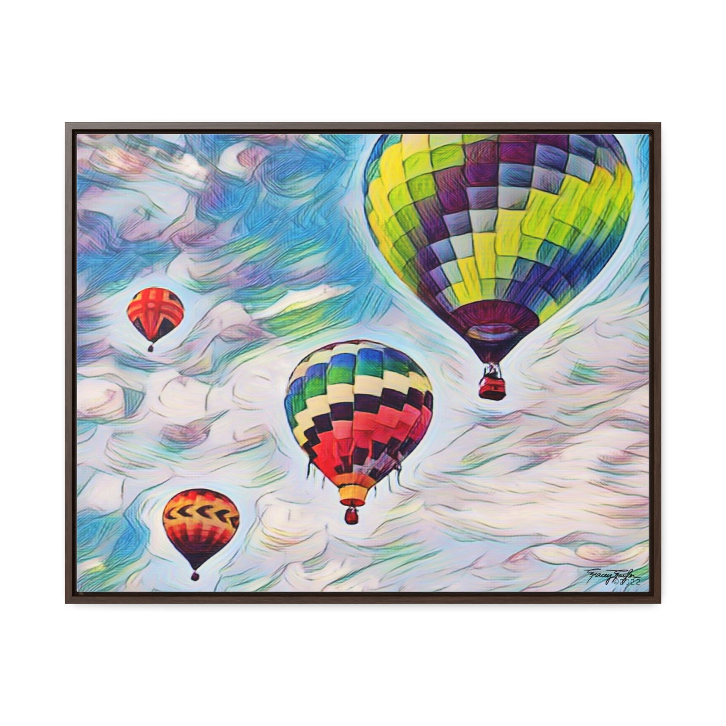 Tracey Taylor Fine Art "Drift" Digital Mixed Media Gallery Canvas Wrap