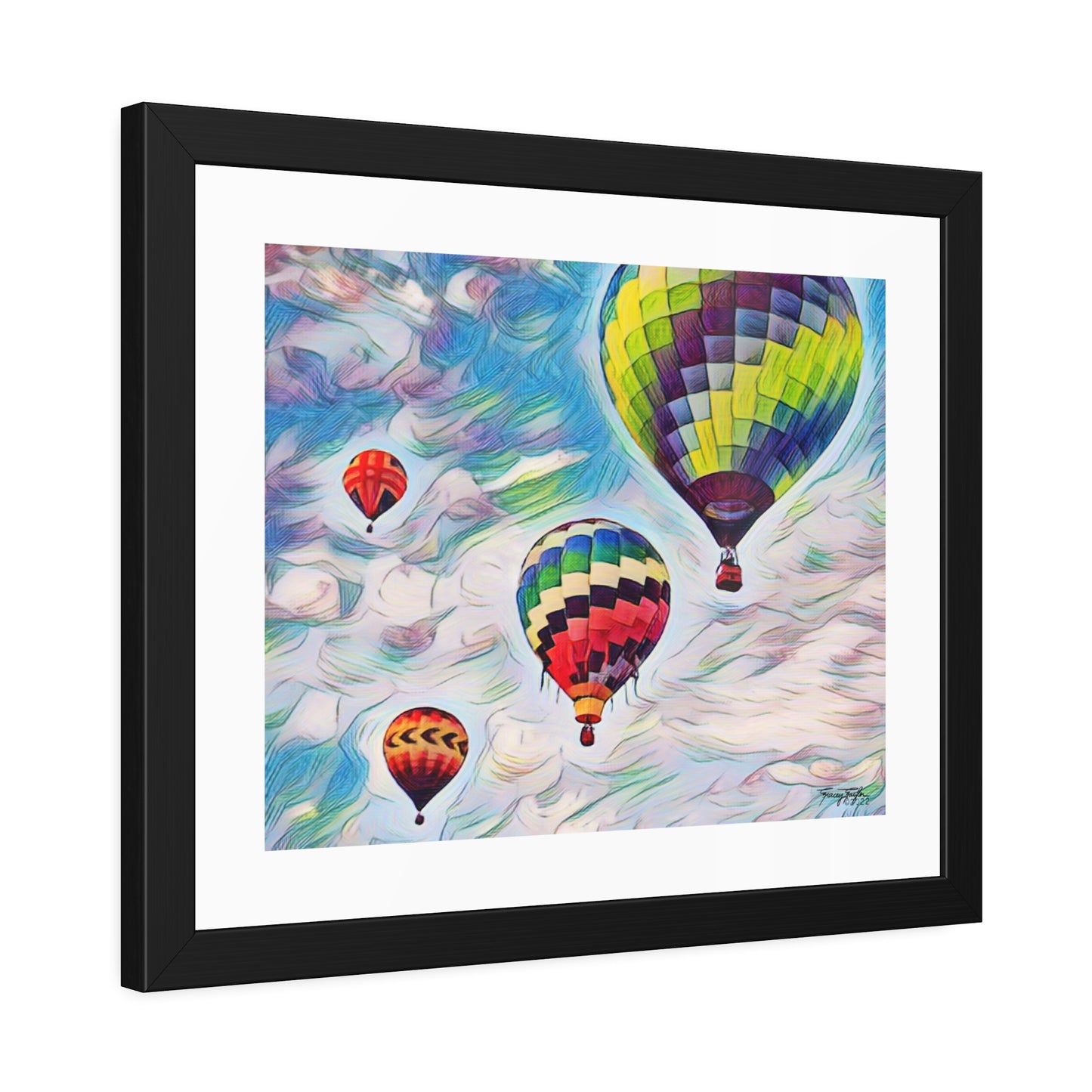 Tracey Taylor Fine Art "Drift" Digital Mixed Media Framed Paper Poster