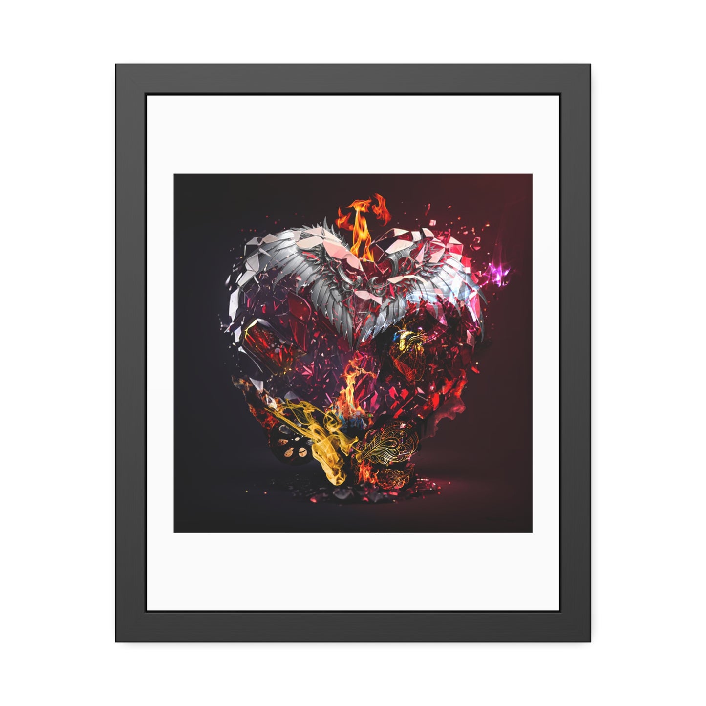 Tracey Taylor Fine Art "The Kaleidoscope of Being (21 Guns), 2024" Digital Mixed Media Framed Paper Poster