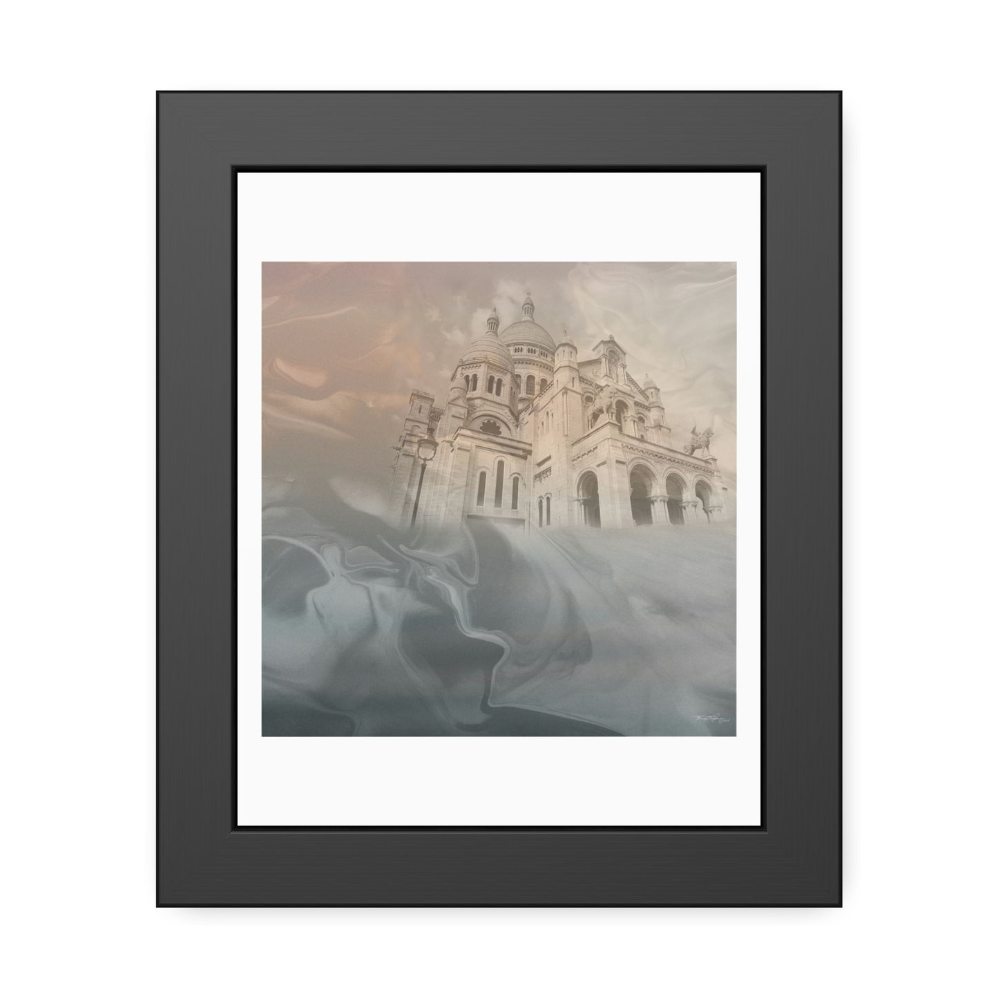 Tracey Taylor Fine Art "The Stairways of The Sacred Heart" Digital Mixed Media Framed Paper Poster
