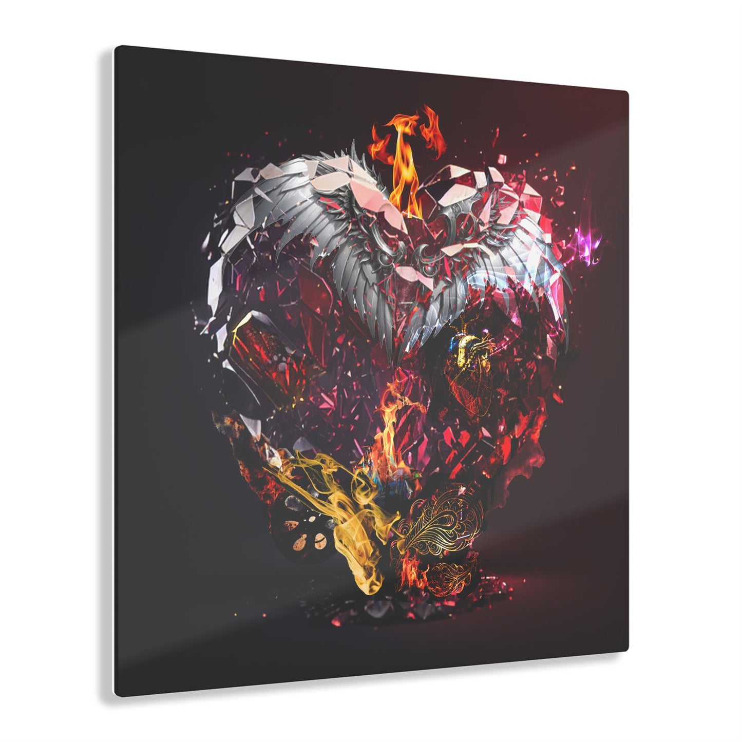 Tracey Taylor Fine Art "The Kaleidoscope of Being (21 Guns), 2024" Digital Mixed Media Acrylic Print