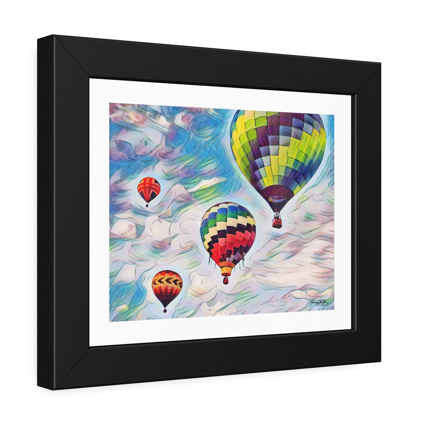 Tracey Taylor Fine Art "Drift" Digital Mixed Media Framed Paper Poster