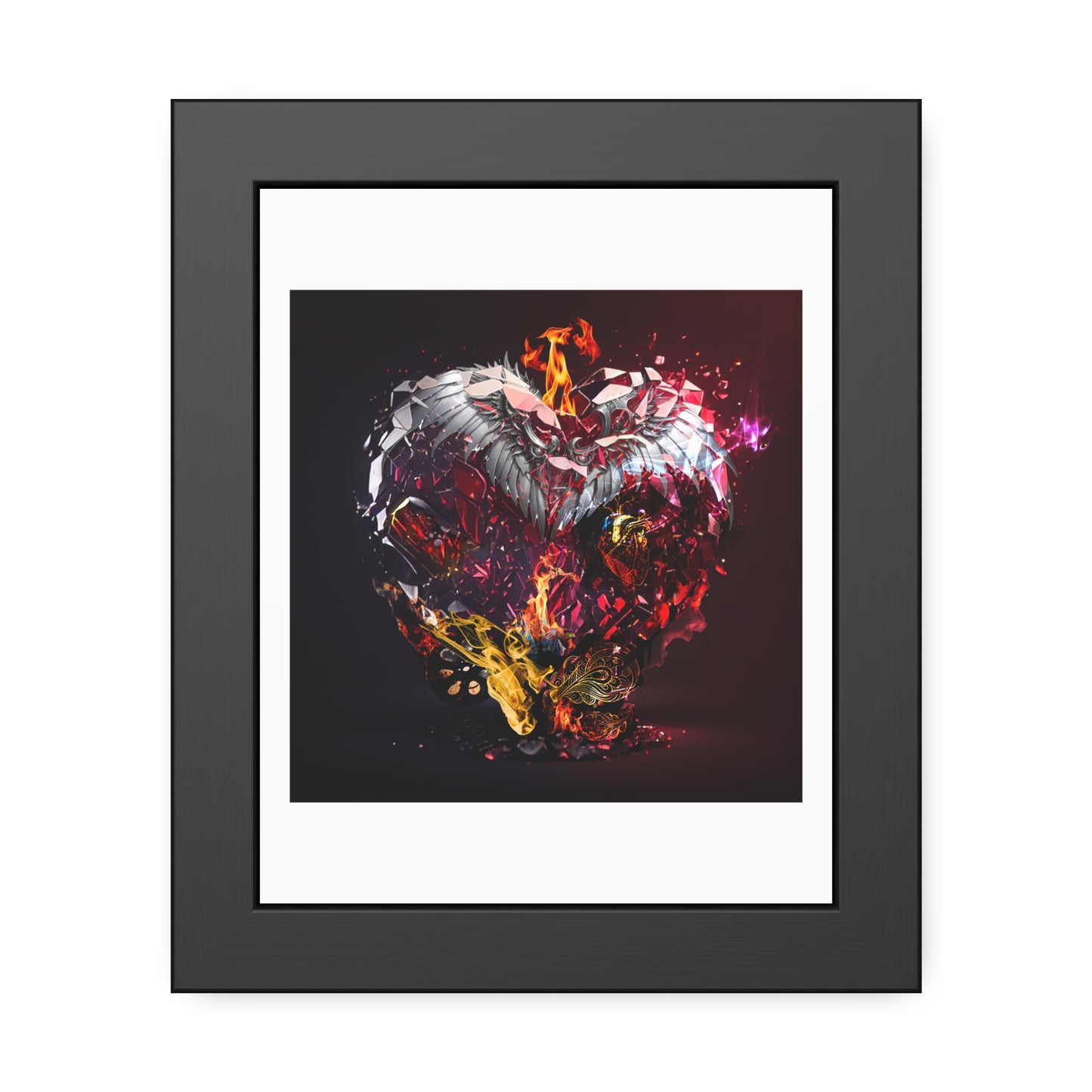 Tracey Taylor Fine Art "The Kaleidoscope of Being (21 Guns), 2024" Digital Mixed Media Framed Paper Poster