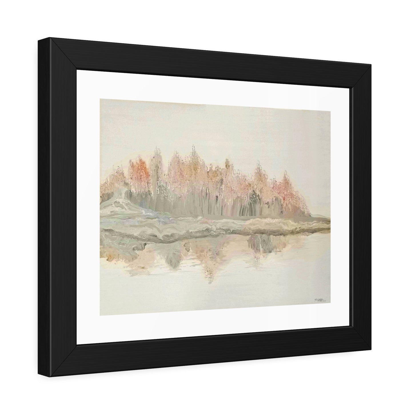 Tracey Taylor Fine Art "Shoreline" Digital Mixed Media Framed Paper Poster
