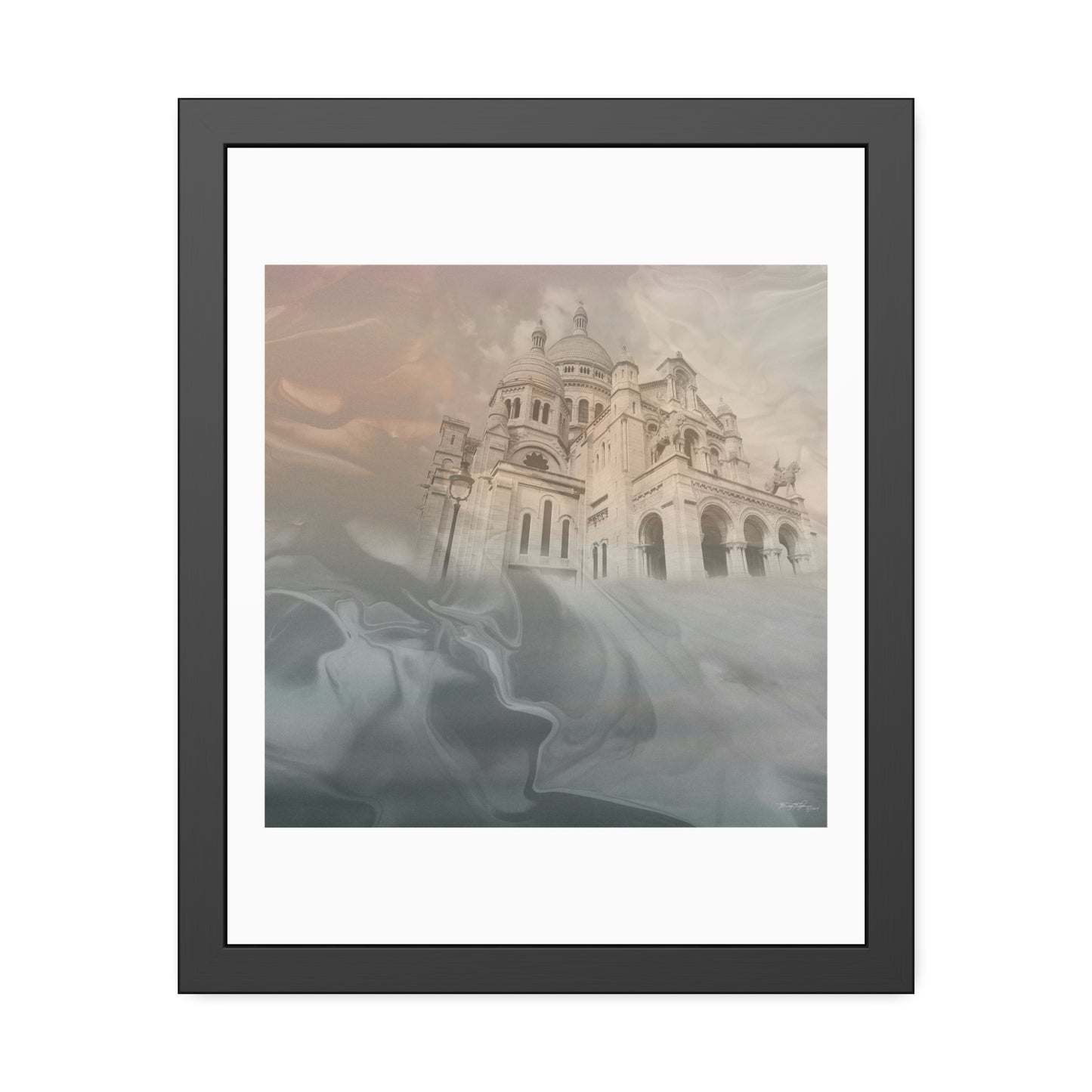 Tracey Taylor Fine Art "The Stairways of The Sacred Heart" Digital Mixed Media Framed Paper Poster