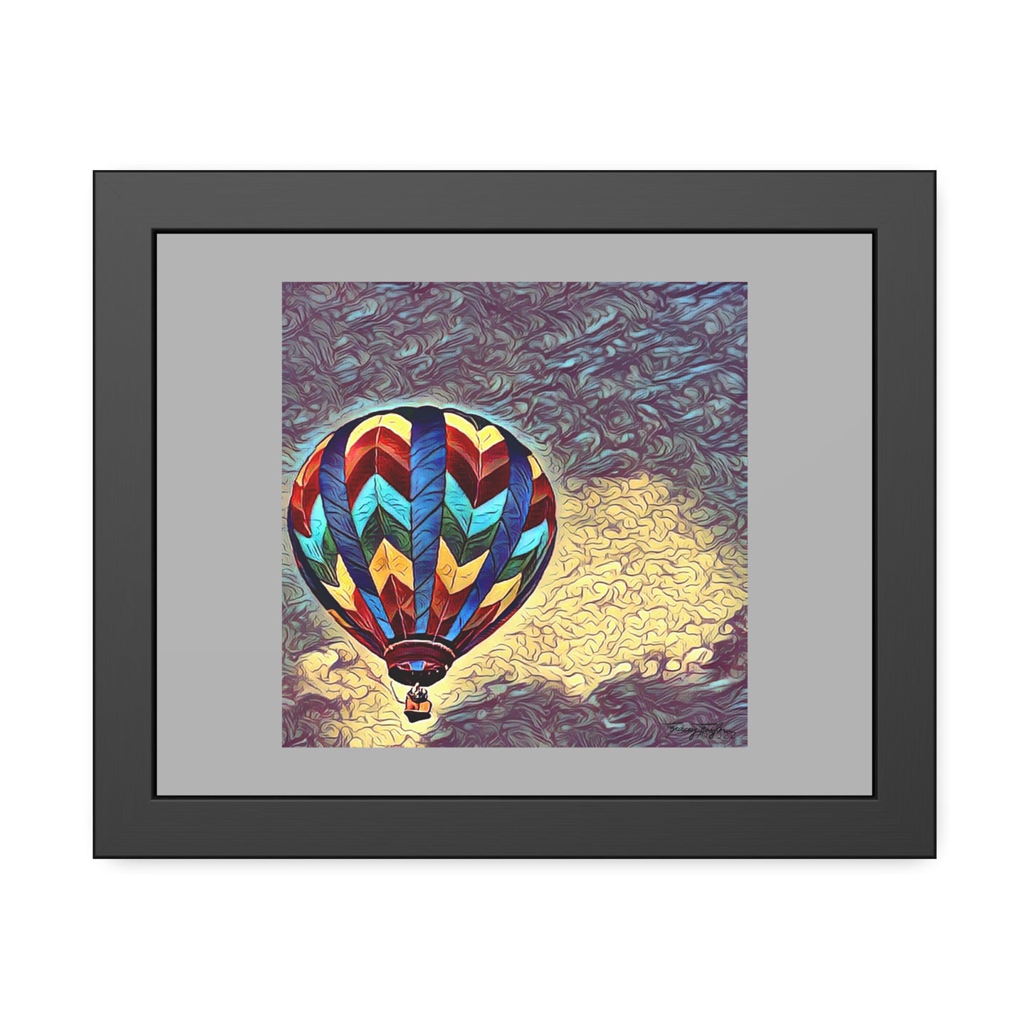 Tracey Taylor Fine Art "Dark Sky 1" Digital Mixed Media Framed Paper Poster