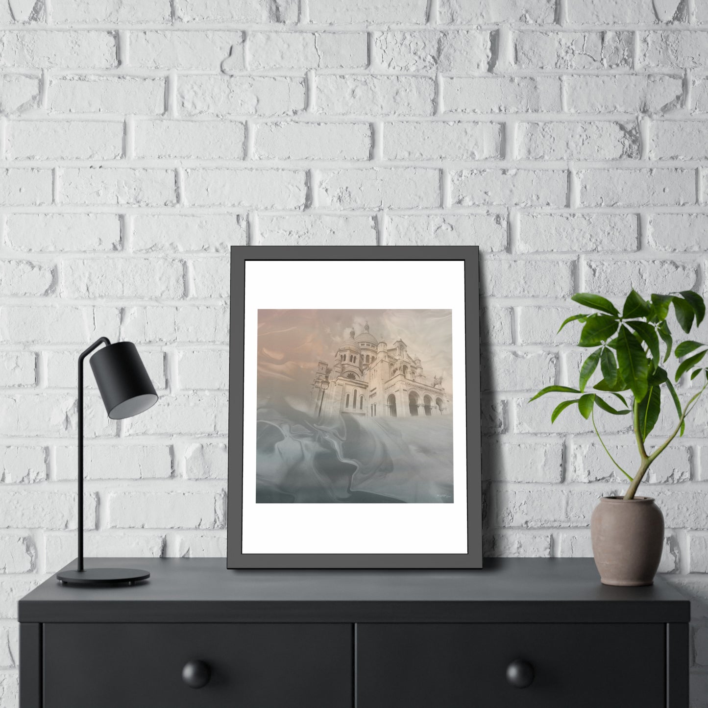 Tracey Taylor Fine Art "The Stairways of The Sacred Heart" Digital Mixed Media Framed Paper Poster