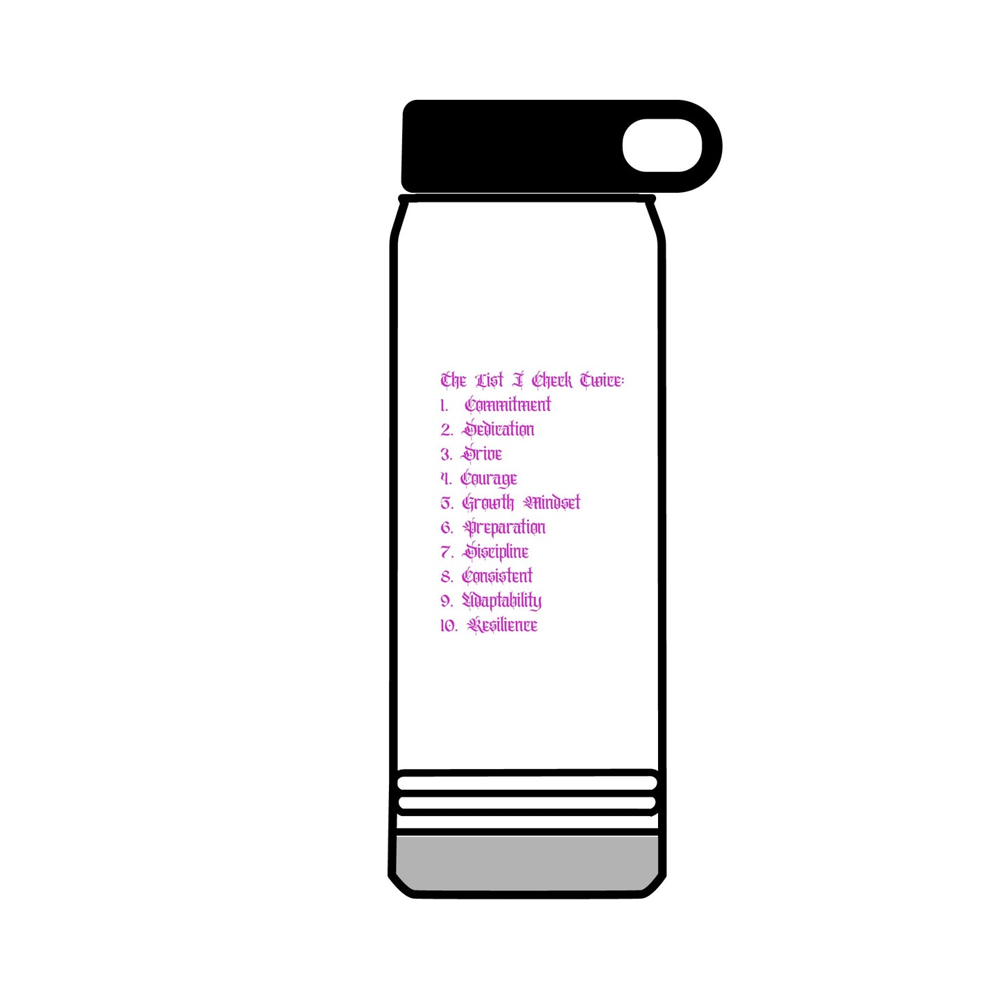 BeSpoke Kobe's Christmas List Stainless Steel Water Bottle, 32oz