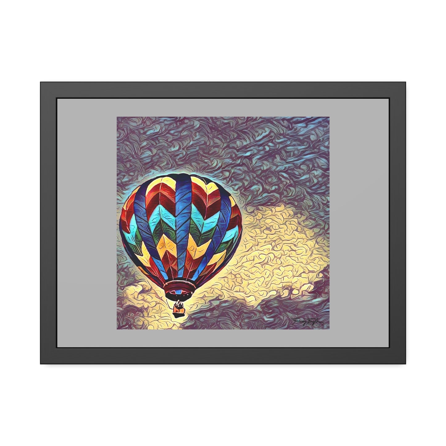 Tracey Taylor Fine Art "Dark Sky 1" Digital Mixed Media Framed Paper Poster