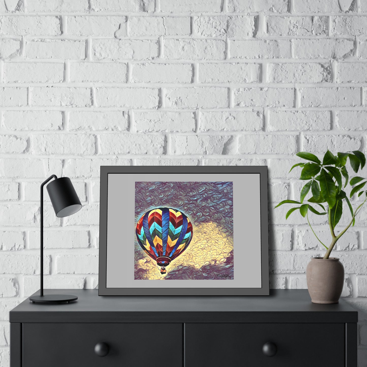 Tracey Taylor Fine Art "Dark Sky 1" Digital Mixed Media Framed Paper Poster