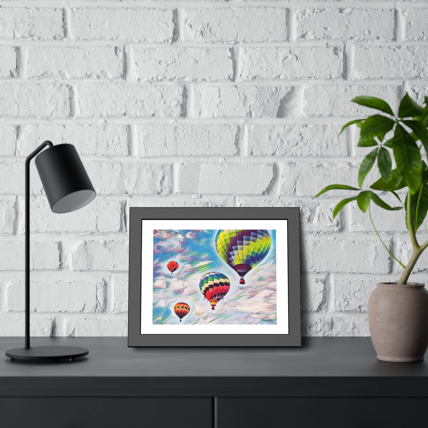 Tracey Taylor Fine Art "Drift" Digital Mixed Media Framed Paper Poster