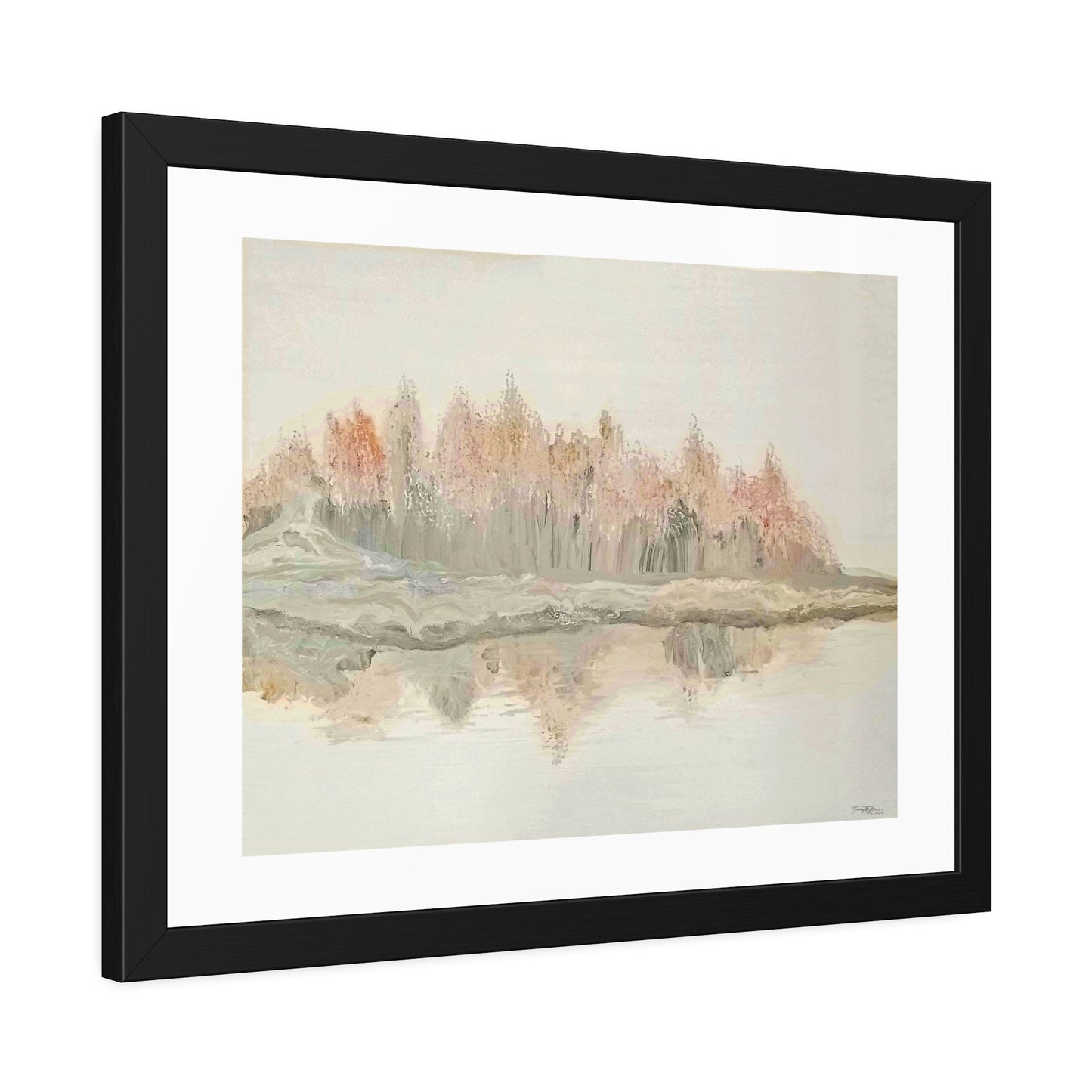 Tracey Taylor Fine Art "Shoreline" Digital Mixed Media Framed Paper Poster