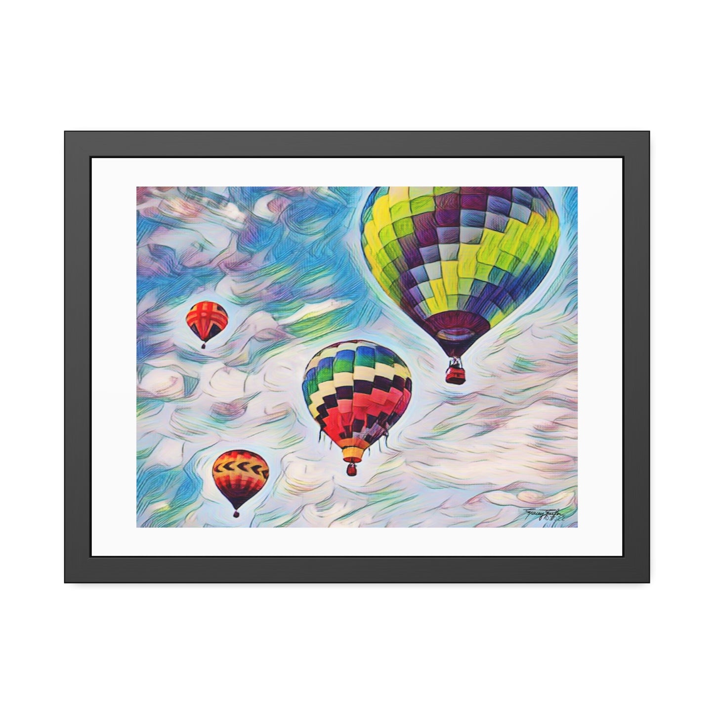 Tracey Taylor Fine Art "Drift" Digital Mixed Media Framed Paper Poster