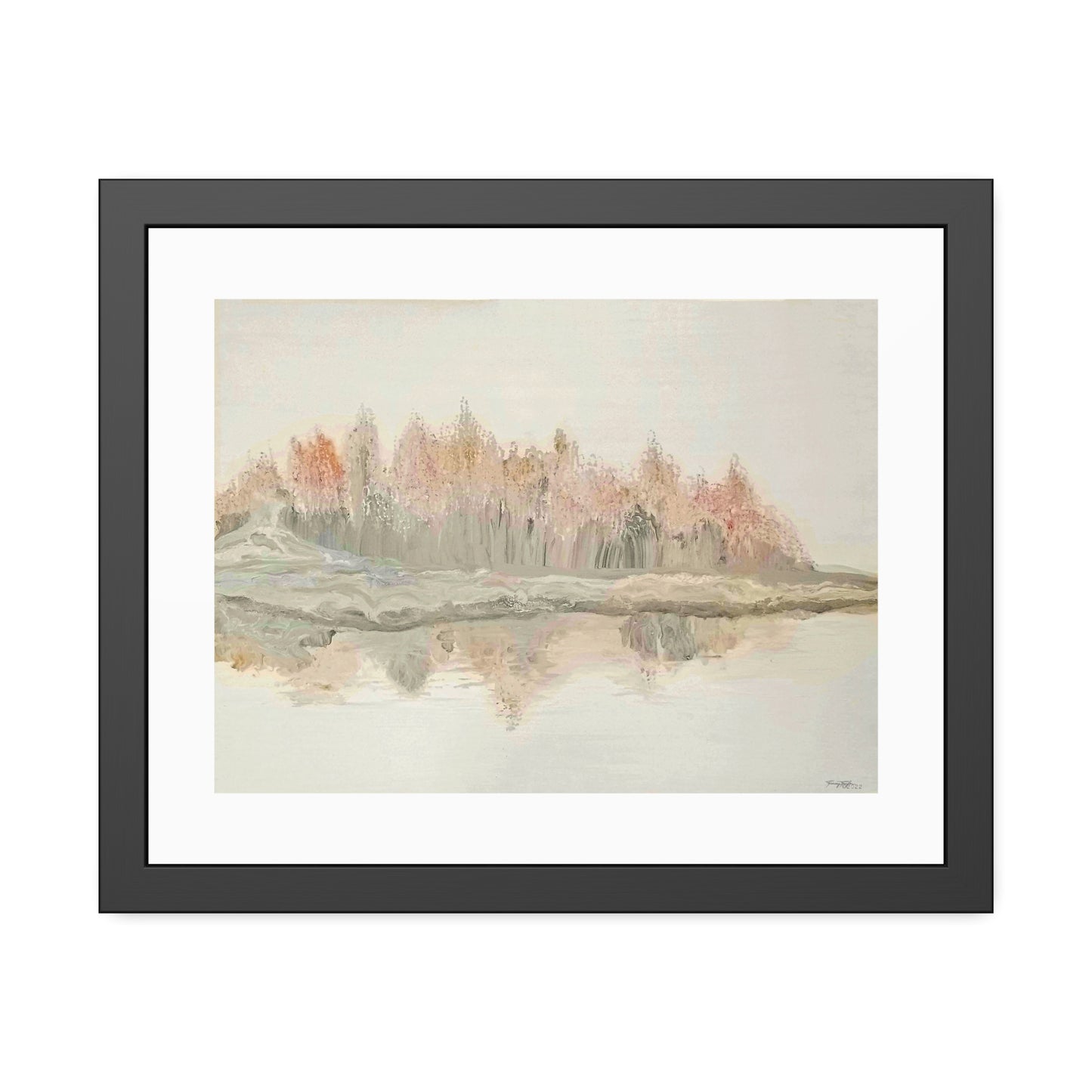 Tracey Taylor Fine Art "Shoreline" Digital Mixed Media Framed Paper Poster