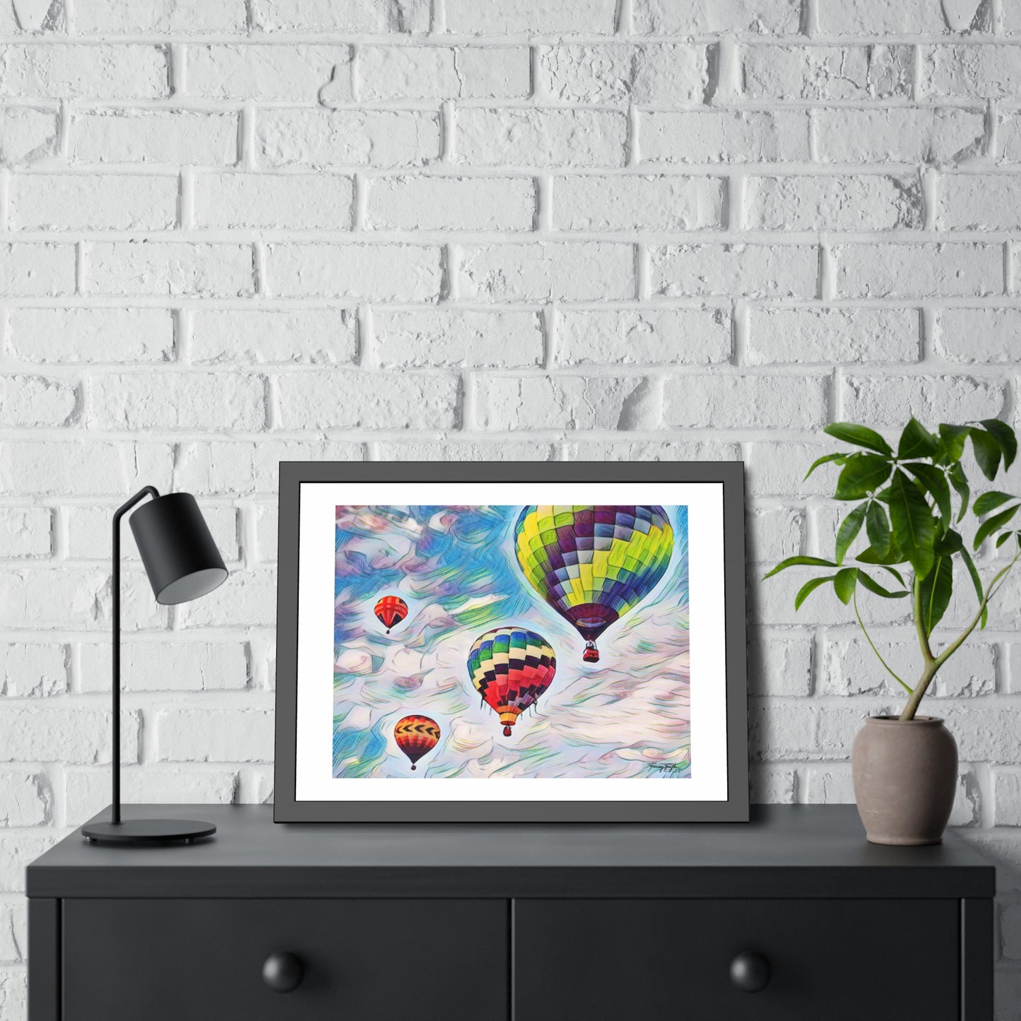 Tracey Taylor Fine Art "Drift" Digital Mixed Media Framed Paper Poster