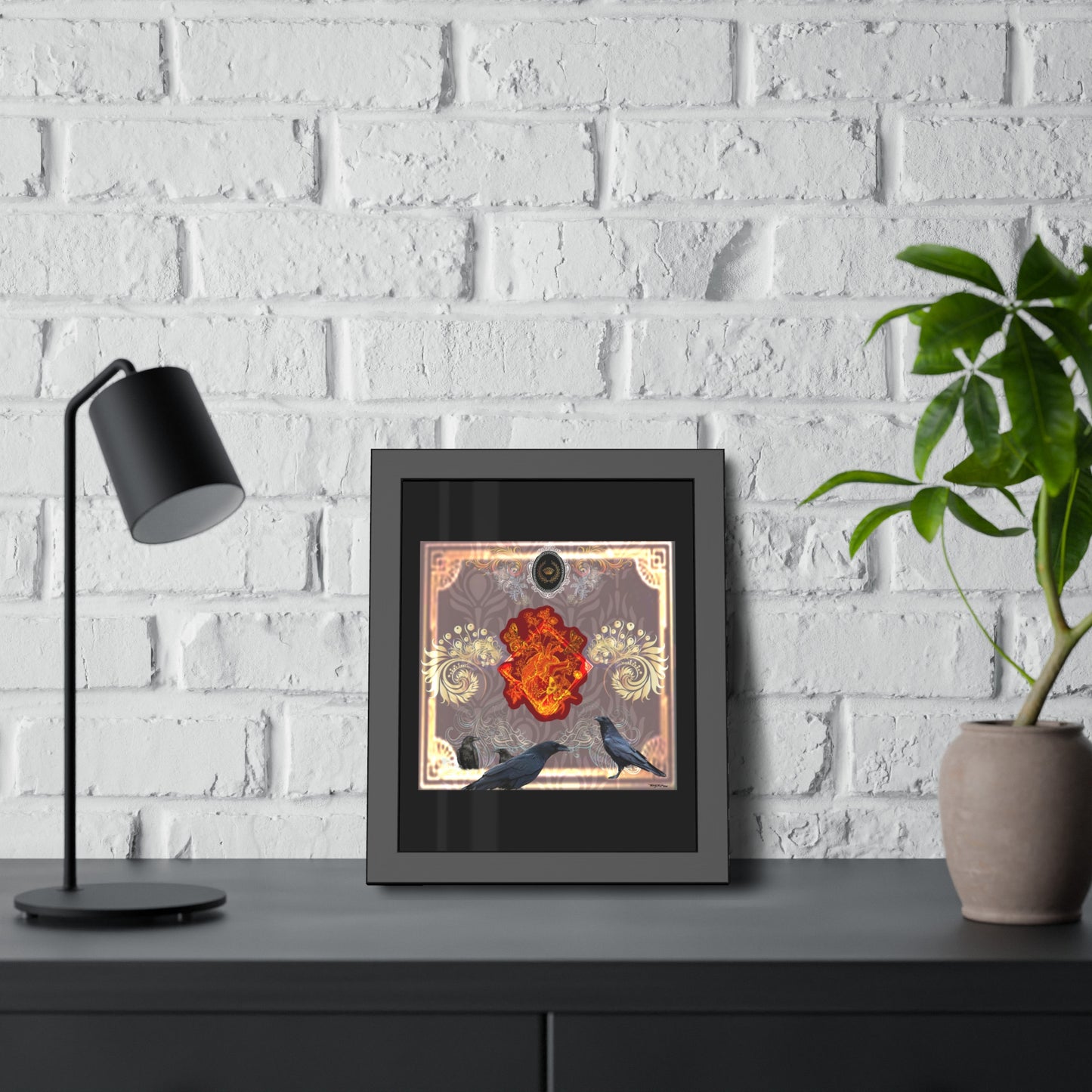 Tracey Taylor Fine Art "Black & White, Loss & Deceit (War of My Life)" Digital Mixed Media Framed Paper Poster