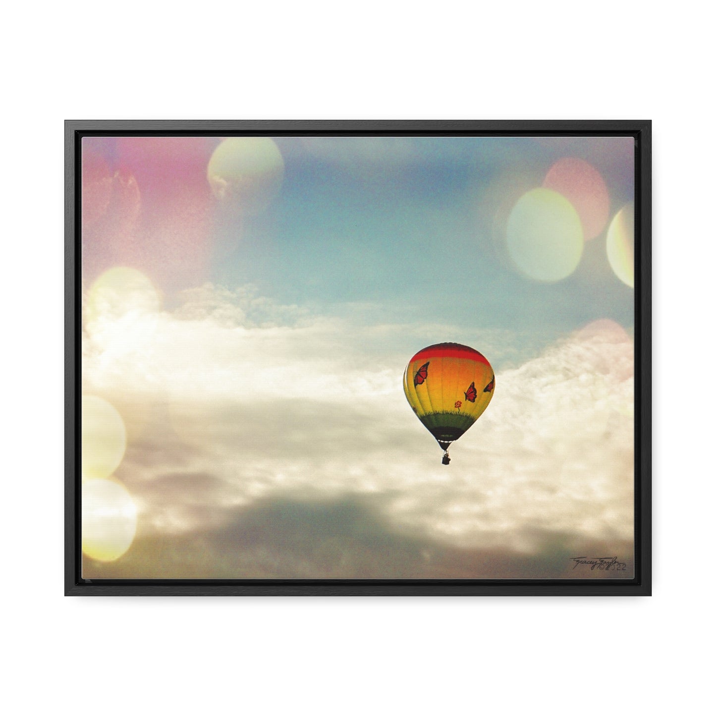 Tracey Taylor Fine Art "Bye Bye, Flutterby Sometime" Digital Mixed Media Gallery Canvas Wrap